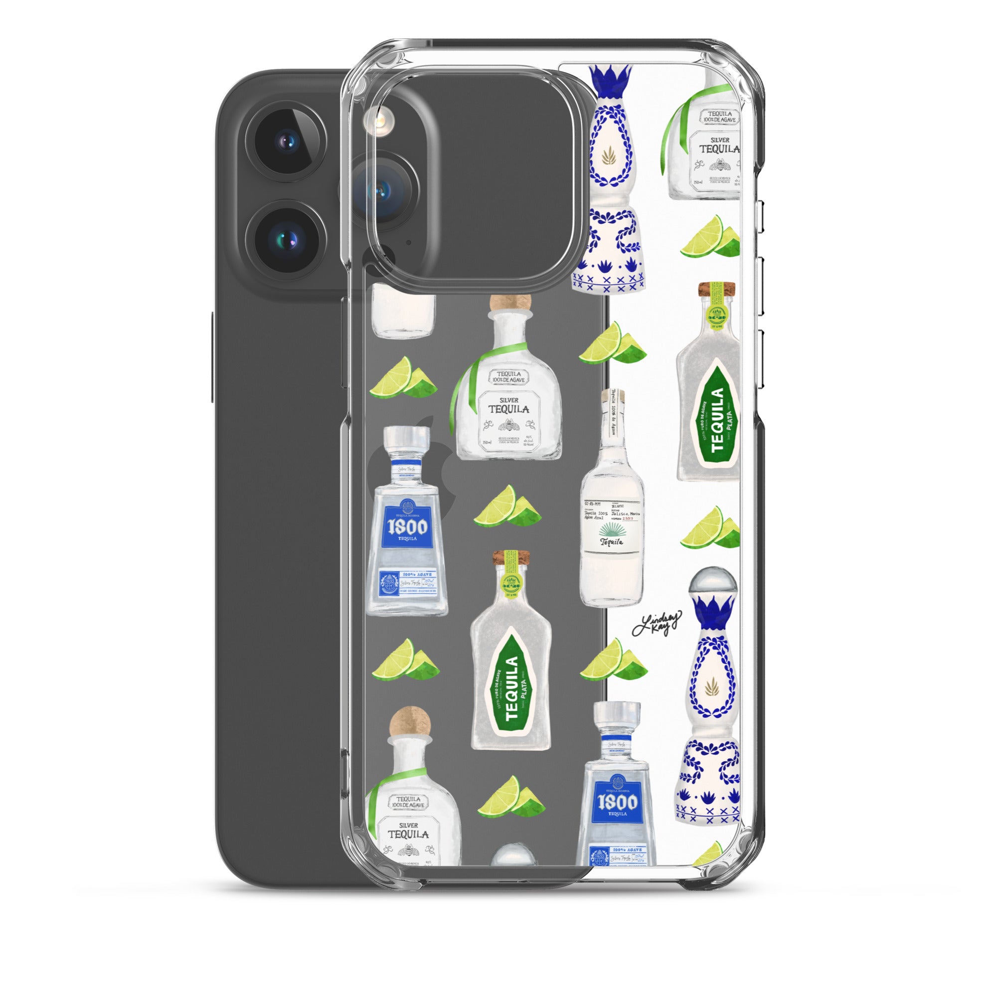 Ilustración de botellas de tequila - Funda transparente para iPhone®